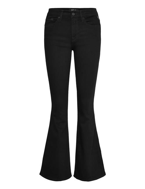Joella Trousers Flare Regular Waist Replay Black