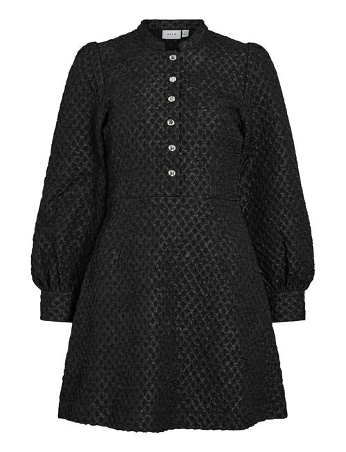 Vitaliama L/S Jaqcuard Dress Vila Black