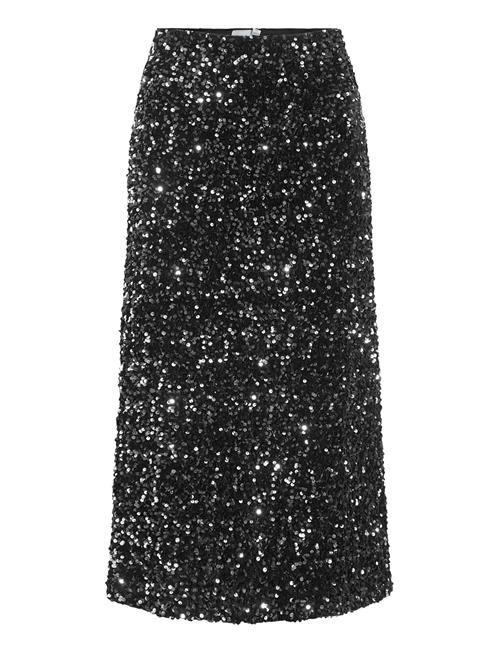Vifaith Hw Midi Sequin Skirt/1 Vila Black