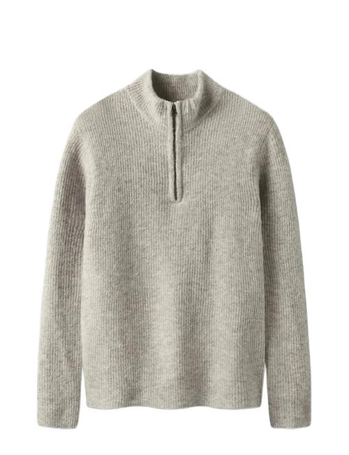 Nlmkleave Ls Half Zip Knit LMTD Grey