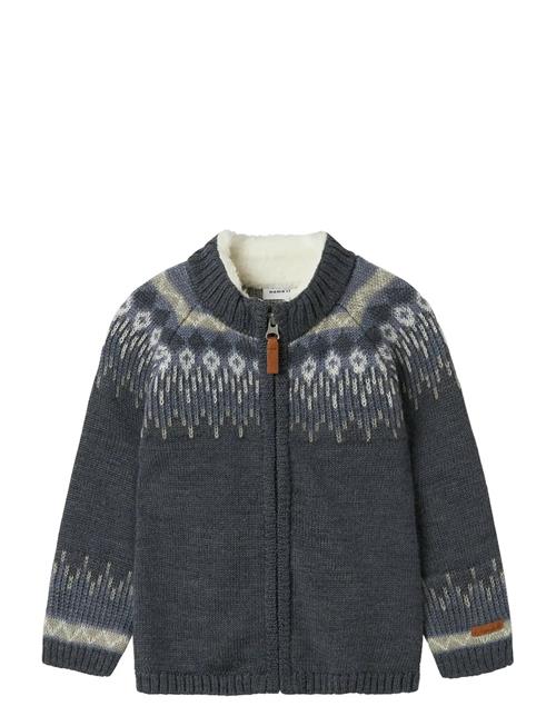 Nmmwriss Wool Ls Knit Card Name It Blue