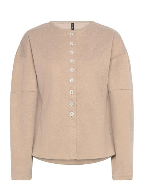 Vmklea Ls O-Neck Cardigan Jrs Ga Vero Moda Beige