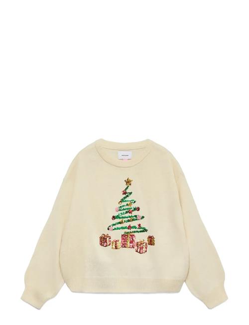 Vmglitter Ls O-Neck Xmas Girl Vero Moda Girl Cream