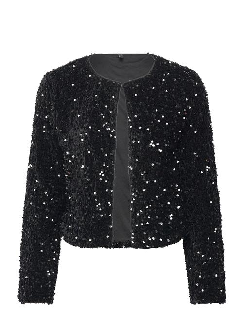 Vmbella Ls O-Neck Short Sq Cardigan Jrs Vero Moda Black