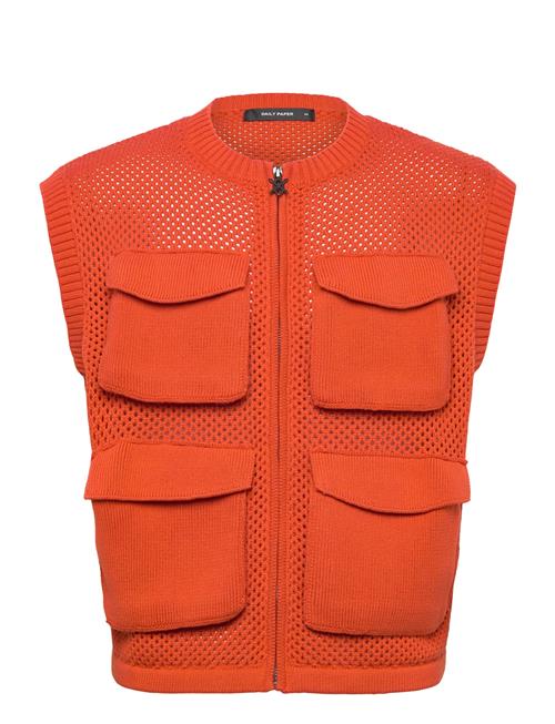 Crochet Vest Daily Paper Orange