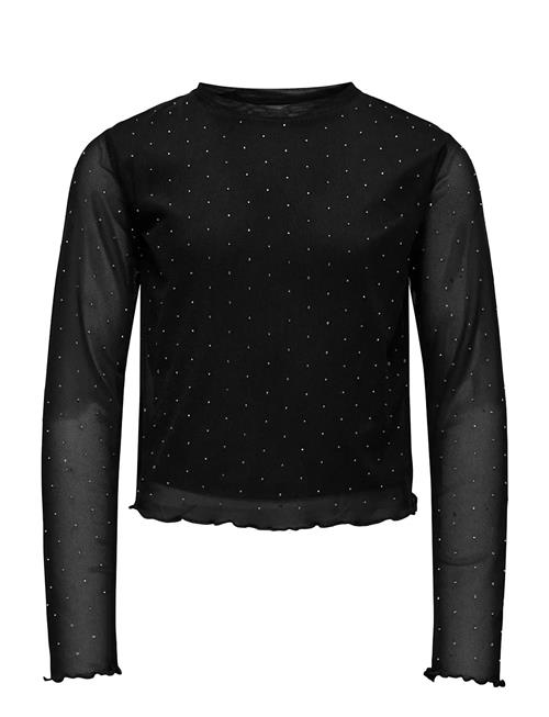 Kogjada Life L/S Rhinest Mesh Top Jrs Kids Only Black