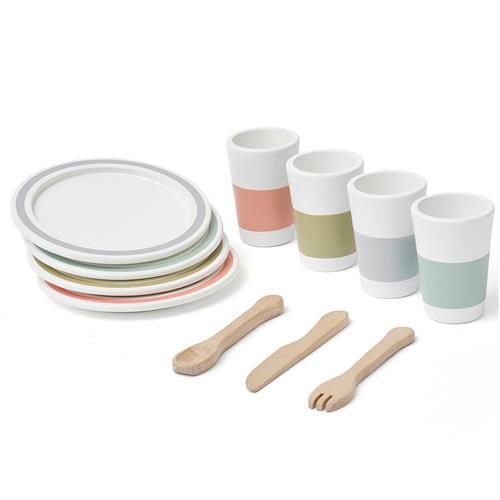 Kid's Concept 20 dele Kids Bistro Dinnerware Play Sæt Multi-OS  Beige  One Size  unisex