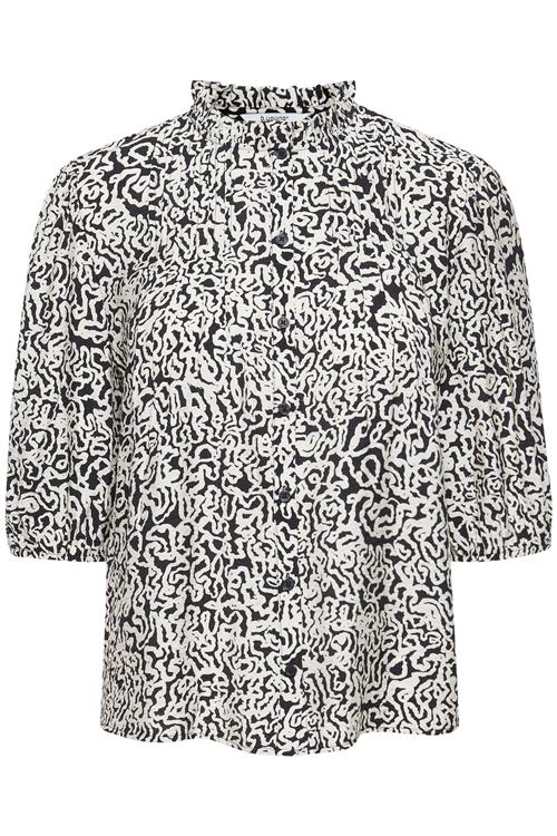b.young Bluse 'Ilamo'  sort / hvid