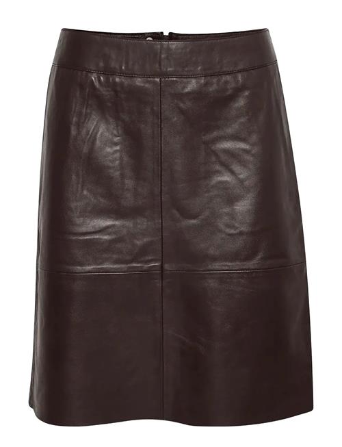 Cuberta Leather Skirt Culture Brown
