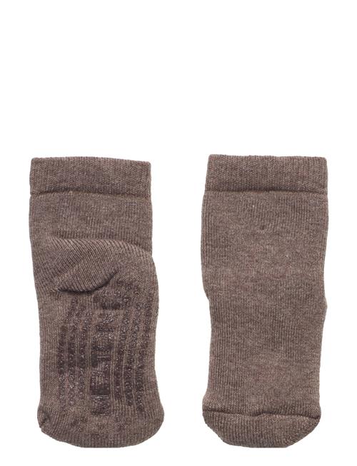 Cotton Socks - Anti-Slip Melton Beige