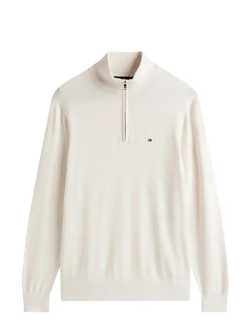 Essential Cotton Zip Mock Tommy Hilfiger White