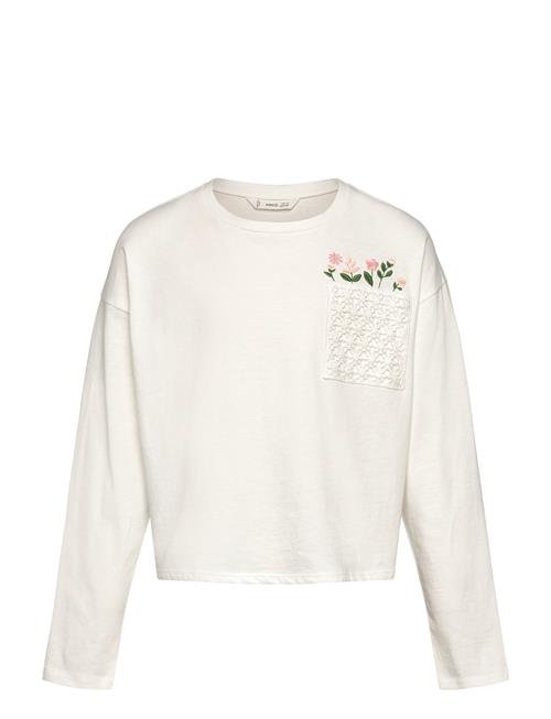 Embroidered Detail T-Shirt Mango White