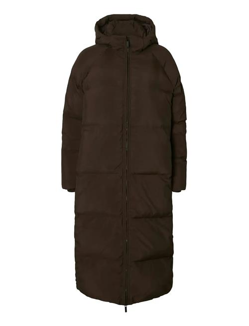 Slfmaya Down Long Coat Noos Selected Brown