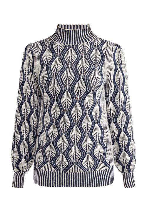 Usha Pullover  mørkeblå / uldhvid