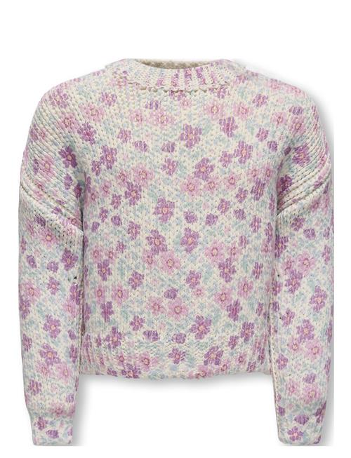 Kmgmaja Life Ls Aop Pullover Knt Kids Only Pink