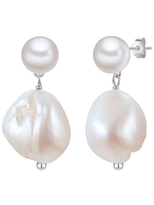 Glanzstücke München Øreringe  sølv / hvid / perlehvid