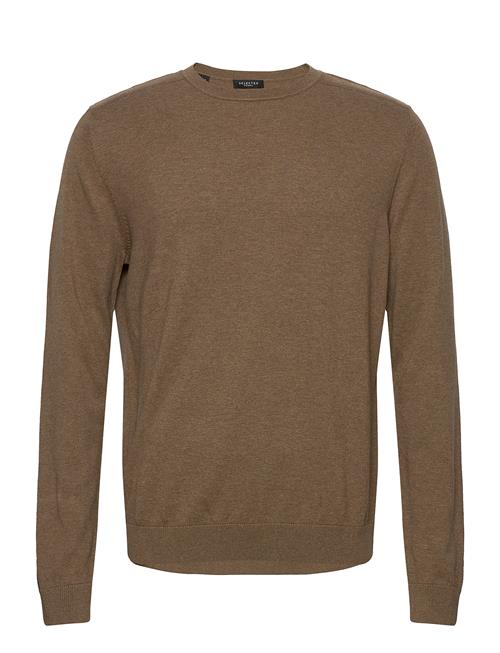 Slhberg Crew Neck Noos Selected Brown