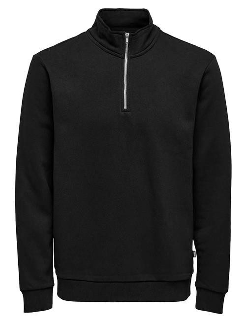 Onsceres Half Zip Sweat Noos ONLY & SONS Black