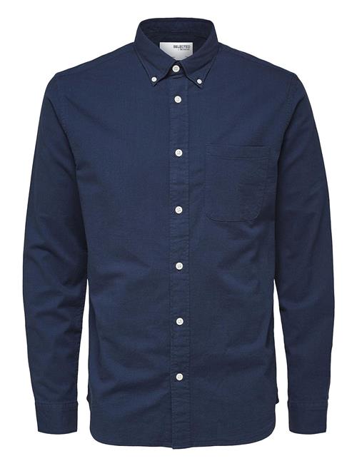 Slhregrick-Ox Shirt Ls Noos Selected Navy