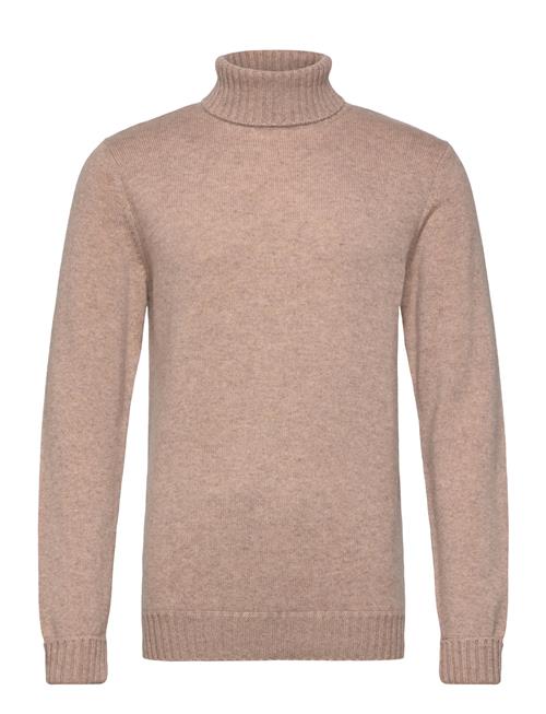 Man Chunky Roll Neck Sweater Davida Cashmere Beige