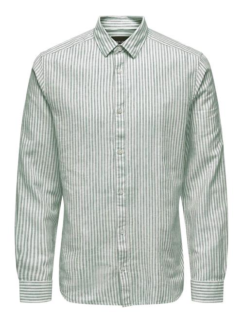 Onscaiden Life Ls Stripe Linen 660 Noos ONLY & SONS Green