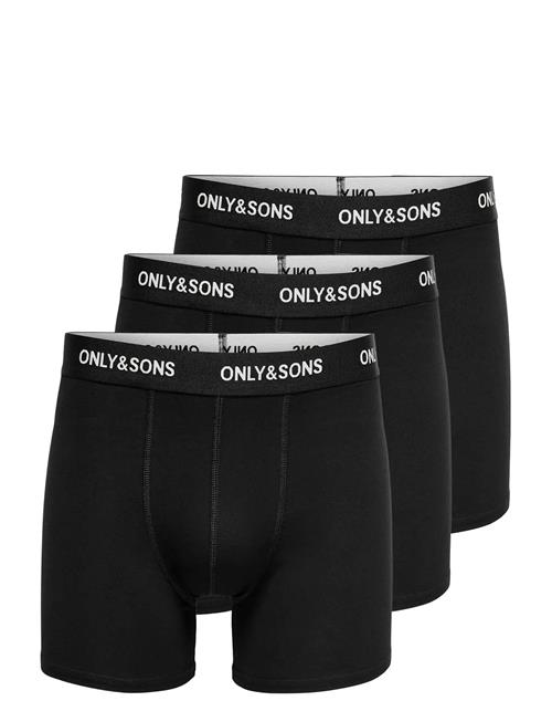 Onsfitz Solid Black Boxer 3Pack Noos ONLY & SONS Black