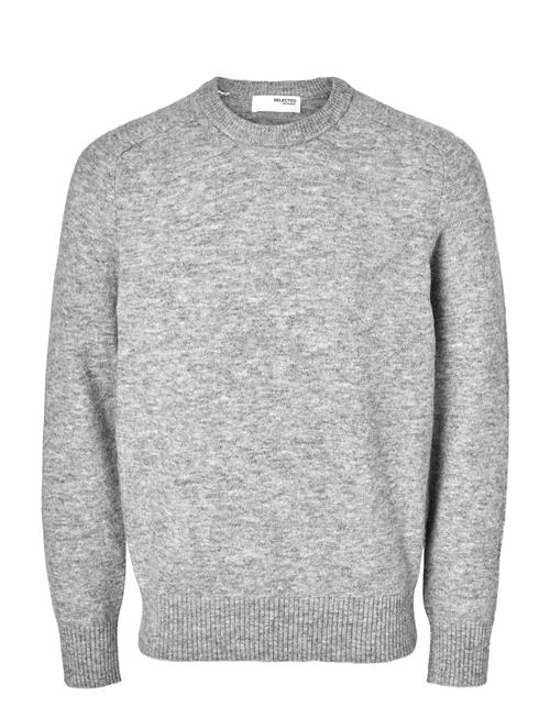 Slhrai Ls Knit Crew Neck Noos Selected Grey