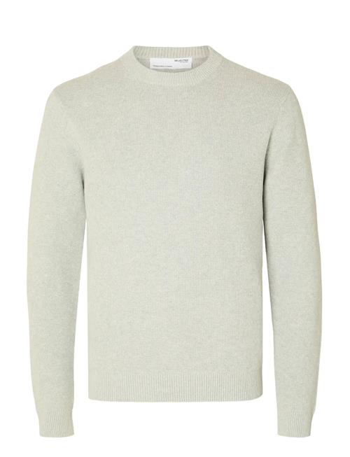 Slhdane Ls Knit Structure Crew Neck Noos Selected Grey