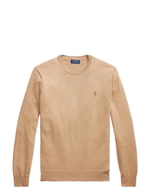 Slim Fit Washable Wool Crewneck Sweater Polo Ralph Lauren Brown