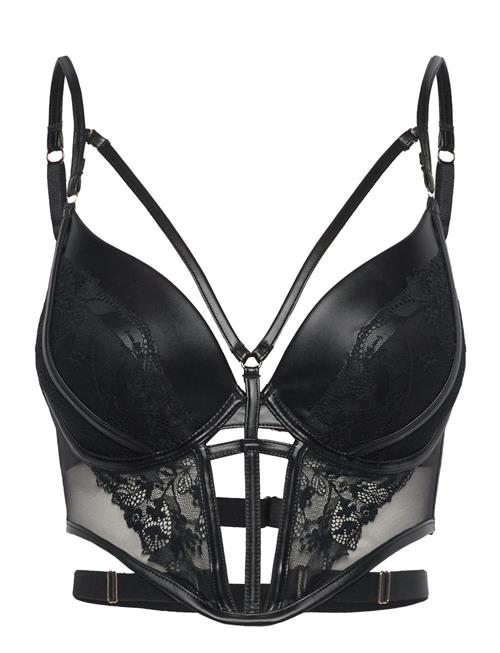 Nadia Padded Underwired Longline Push-Up Bra Hunkemöller Black