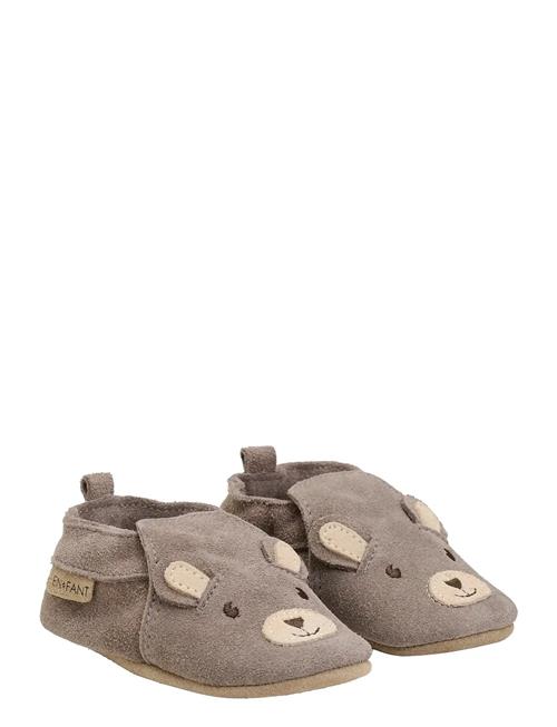 Slippers Suede Animal En Fant Beige