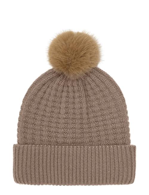 Beanie W. Fake Fur W. Lining En Fant Brown
