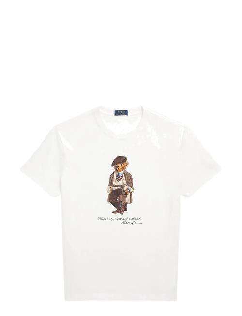 Custom Slim Fit Polo Bear Jersey T-Shirt Polo Ralph Lauren White