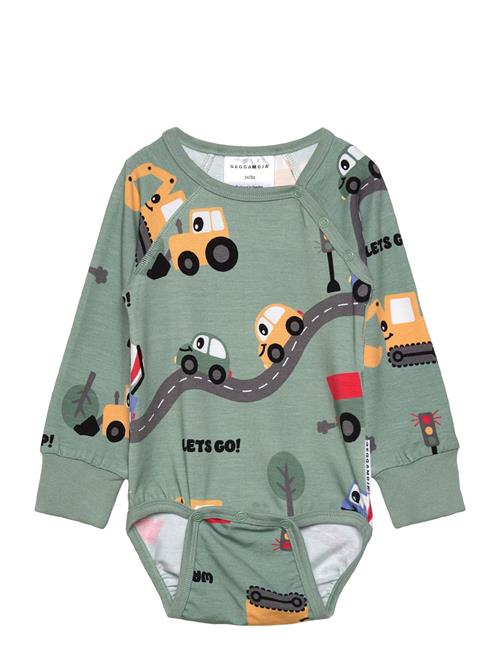 Bamboo Body L.s Navy Dala Horse Geggamoja Green