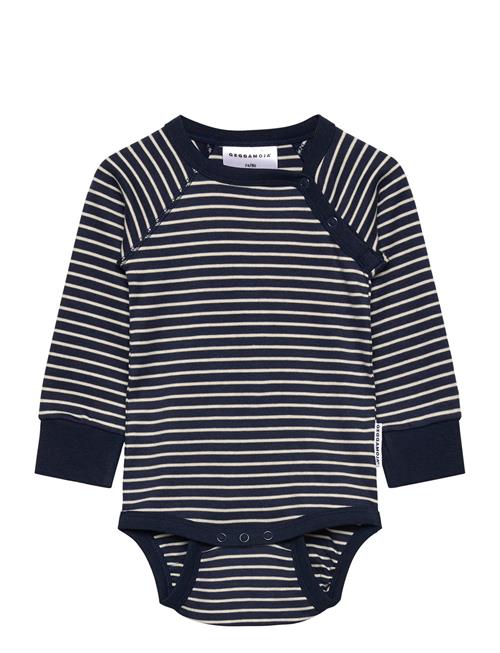 Body L.s Navy Beige Stripe Geggamoja Navy
