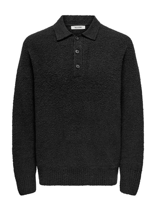 Onsdale Rlx Ls Polo Knit Noos ONLY & SONS Black