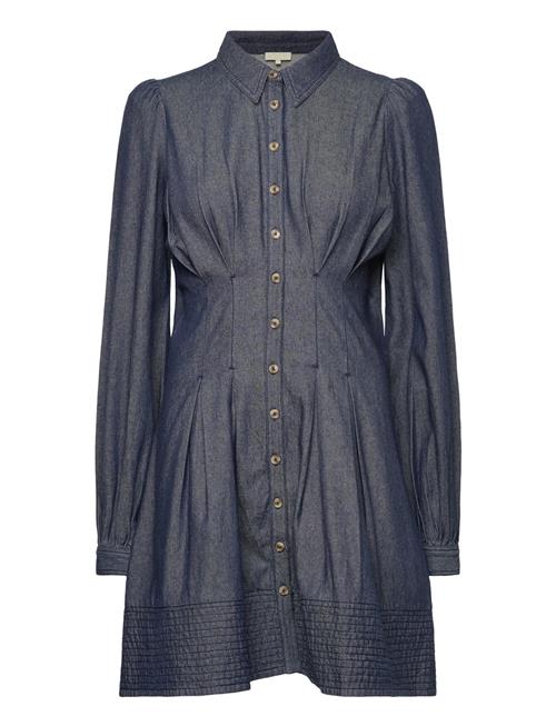Denim Fitted Dress By Ti Mo Blue