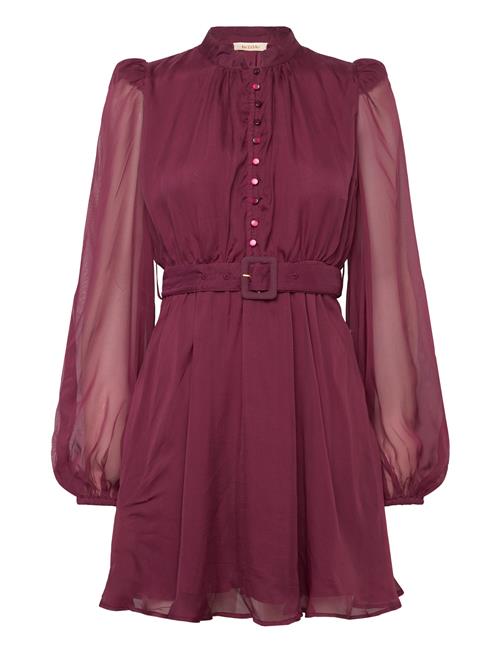 Organza Mini Dress By Ti Mo Burgundy