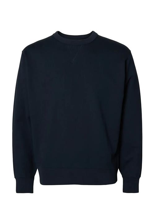 Slhrelaxluke Ls Sweat Crew Neck Noos Selected Blue