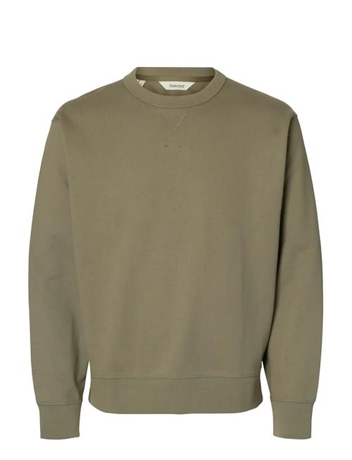 Slhrelaxluke Ls Sweat Crew Neck Noos Selected Green