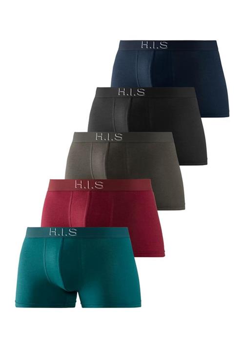 H.I.S Boksershorts  navy / oliven / petroleum / vinrød / sort