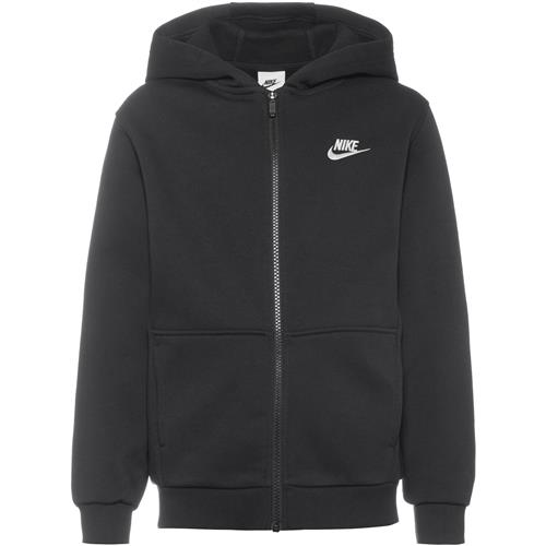 Nike Sportswear Sweatjakke 'CLUB FLEECE'  sort / hvid