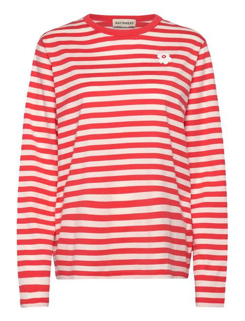 Tasaraita Unikko Ls Marimekko Pink