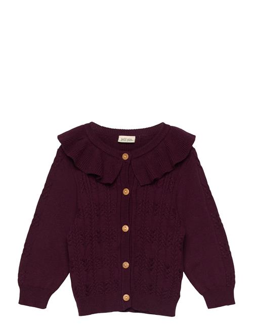 Ppdalia Cardigan Knit Petit Piao Burgundy