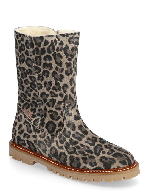 Boots - Flat - With Lace And Zip ANGULUS Patterned