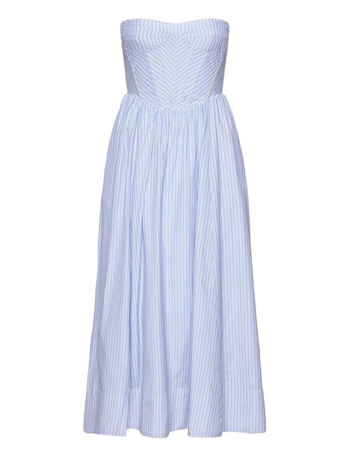 Lola Corset Stripe Midi Dress Bardot Blue