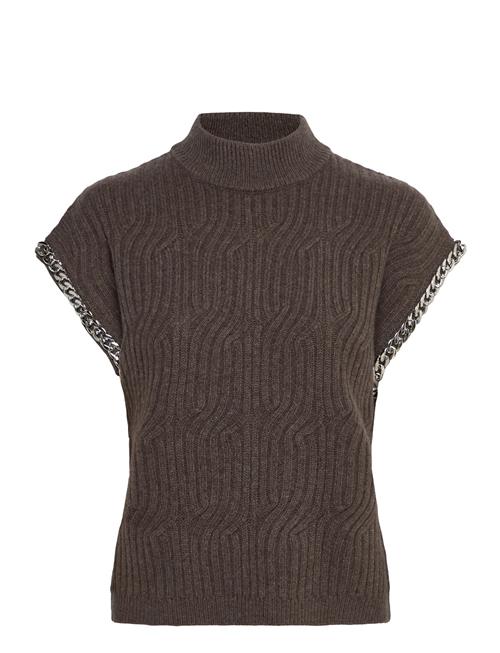 Dante6-Meloe Sleeveless Chain Sweater Dante6 Brown