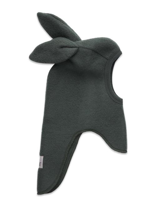 Balaclava Ears Wool Fleece Huttelihut Khaki