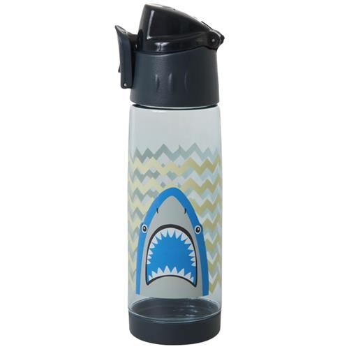 RICE Vandflaske Med Hajprint Sort One Size      unisex