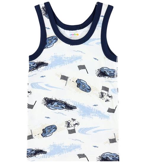 Joha Undertrøje - Viskose/ Bambus - Off White m. Print